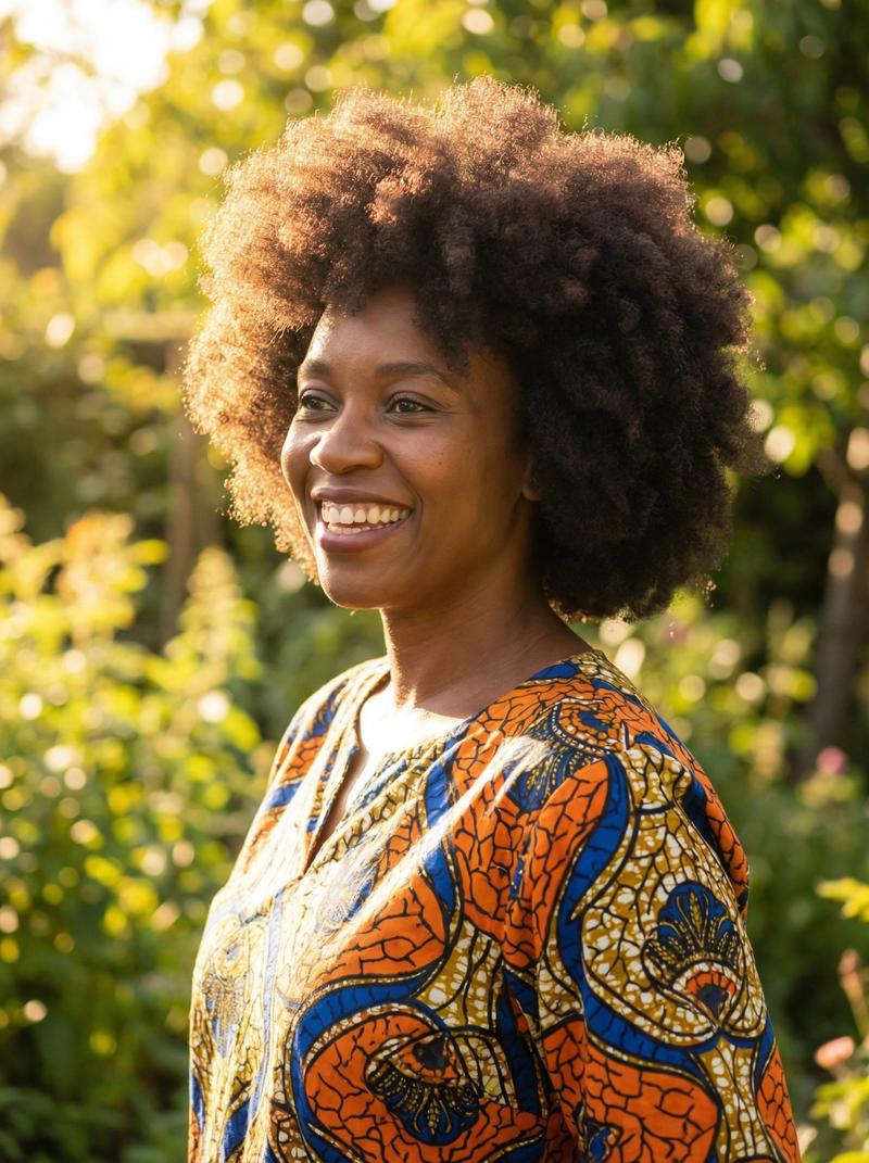 Black girl with braided hair and beads